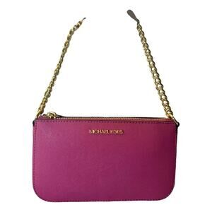 NWT Michael Kors Jet Set Magenta Saffiano Shoulder Bag
